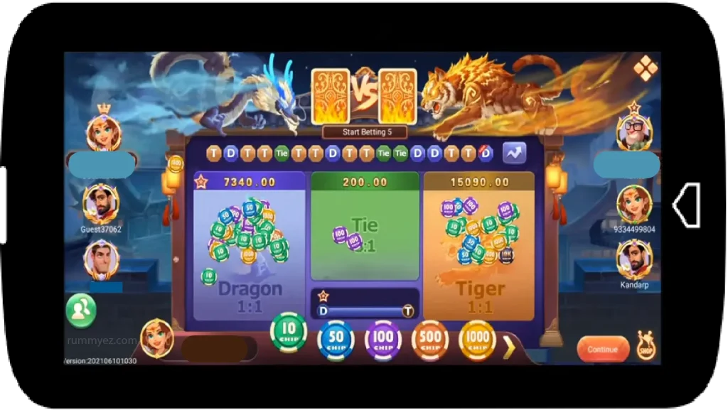 dragon vs tiger betting