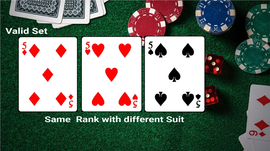 Valid Set in rummy game