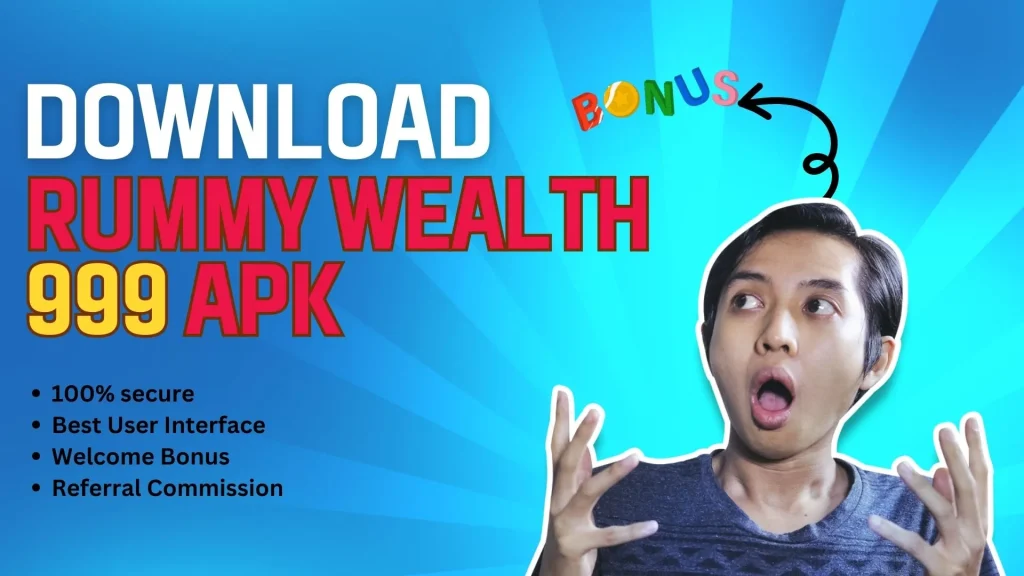 Download the rummy wealth 999 apk and get 51rs bonus feature image